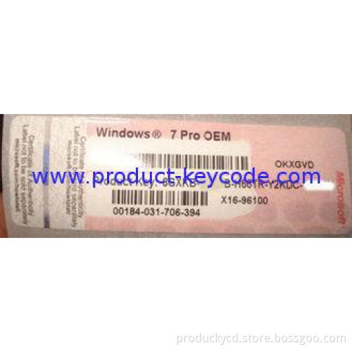 100% original Windows Product Key Sticker With COA Label